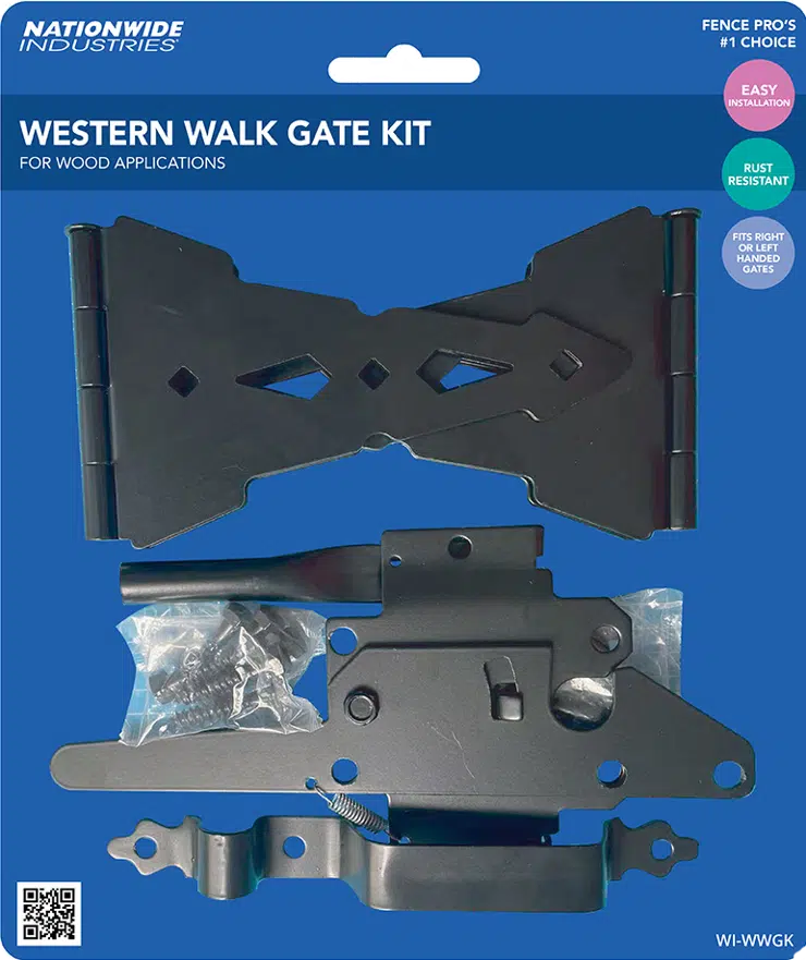 [FEN-HDW-GATE-2H] Western Gate Kit — 2 Hinges
